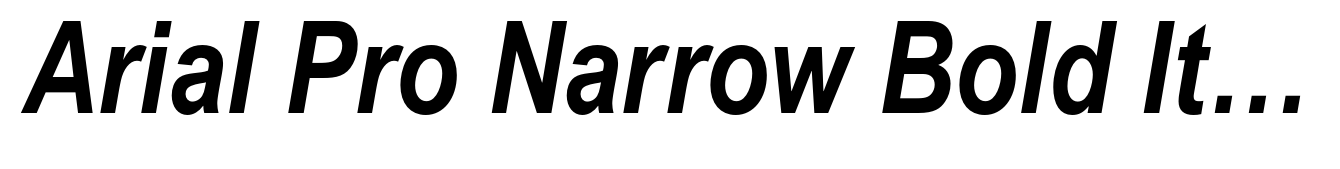 Arial Pro Narrow Bold Italic